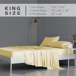 Secura Queen Bed Sheet Set, 4pcs Bedding Sheets & Pillowcases, Soft Microfiber 1800 Thread Count 16" Deep Pocket Luxury Bed Sheets - Hypoallergenic, Wrinkle & Fade Resistant (Black)