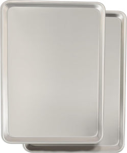 Commercial Quality Baking Sheet Pan Set, Natural Aluminum Cookie Sheet, Mixing Bowls with Airtight Lids Set,