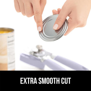 Heavy Duty Stainless Steel Smooth Edge Manual Can Opener and Bottle Openers, Soft Ergonomic Handle, Oversized Handheld Easy Turn Knob, Multifunctional Kitchen Tool, Black