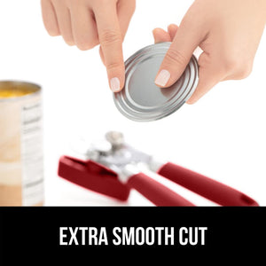 Heavy Duty Stainless Steel Smooth Edge Manual Can Opener and Bottle Openers, Soft Ergonomic Handle, Oversized Handheld Easy Turn Knob, Multifunctional Kitchen Tool, Black
