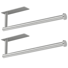 Load image into Gallery viewer, Paper Towel Holder - Self-Adhesive or Drilling, Brushed Nickel, Wall Mounted, SUS304 Stainless Steel Kitchen Roll Dispenser Under Cabinet
