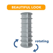 Load image into Gallery viewer, SpaceAid 7 Tier Rotating Shoe Rack Tower, Spinning Shoe Display Lazy Susan, Revolving 360 Shoe Rack Storage Round Carousel, Vertical Handbag Rotate Shoes Closet Organization (7-Tier White)
