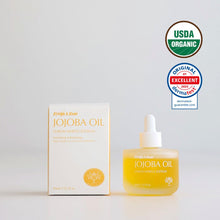 Load image into Gallery viewer, ROUGH &amp; RAW, USDA Organic Cold-Pressed 100% Pure Golden Organic Jojoba Oil from Israel + Lemon Myrtle Oil, Anti-Oxidation from Australia, made in Korea 1.52 fl.oz
