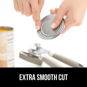 Heavy Duty Stainless Steel Smooth Edge Manual Can Opener and Bottle Openers, Soft Ergonomic Handle, Oversized Handheld Easy Turn Knob, Multifunctional Kitchen Tool, Black