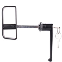 Load image into Gallery viewer, HauSun Shed Door Handle Lock Kit 4-1/2&quot; L Handle with 2 Keys and 2 Screws, 4-1/2&quot; Stem for Shed, Gate, Barn, Garage, Playhouse, Chicken Coop Door Lock and More, Black (L Handle)