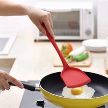 Load image into Gallery viewer, Pack of 2 Silicone Wok Spatula, Non-Stick, Heat Resistant, Easy to Clean and Dishwasher Safe, Seamless Kitchen Utensil for Cooking, Baking, Stir-Fry (Black)