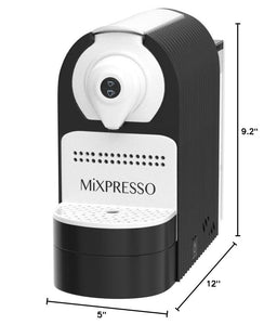 Mixpresso Black Espresso Coffee Machine – Compact 1400W Single Serve Coffee Maker Compatible with Nespresso OriginalLine Capsules, One-Touch Operation, 19-Bar Italian Pump, 27oz Water Tank