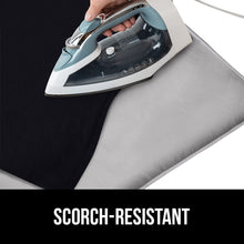 Load image into Gallery viewer, Ironing Board Cover and Pad, Silicone Coating, Thick Scorch Resistant Padding, Heavy Duty Iron Covers Standard Boards, Hook and Loop Fastener Strap, Silver, 15x54