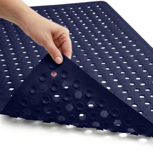 Load image into Gallery viewer, Bath Tub Shower Mat, Machine Washable Bathtub Floor Liner Mats, Suction Cups and Drain Holes to Keep Tubs Clean, Soft on Feet, Bathroom Essentials, 35x16 Inch, Clear