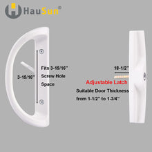 Load image into Gallery viewer, Sliding Patio Door Handle Set with Key Cylinder and Mortise Lock, Full Replacement Handle Lock Set Fits Door Thickness from 1-1/2&quot; to 1-3/4&quot;, 3-15/16” Screw Hole Spacing, Reversible Design(Non-Handed)
