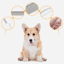 Load image into Gallery viewer, Multifunctional Pet Grooming Comb - 2023 New 2 in 1 Dual-Sided Comb for Tear Stain Removal, Massage and Grooming Small Dogs and Puppies (White)