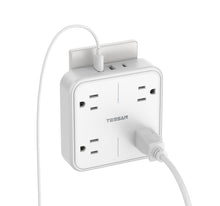 Load image into Gallery viewer, Multi Plug Outlet Extender, TESSAN Surge Protector Splitter with 3 USB (1 USB C Port) Wall Charger, Multiple Expander for Travel, Home, College Dorm Room