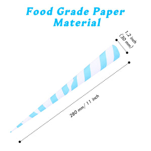 Outamateur 90PCS Multicolor Cotton Candy Paper Cones for Cotton Candy Making in Parties & Festivals