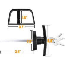 Load image into Gallery viewer, HauSun Shed Door Handle Lock Kit 4-1/2&quot; L Handle with 2 Keys and 2 Screws, 4-1/2&quot; Stem for Shed, Gate, Barn, Garage, Playhouse, Chicken Coop Door Lock and More, Black (L Handle)