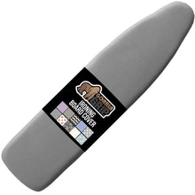 Load image into Gallery viewer, Ironing Board Cover and Pad, Silicone Coating, Thick Scorch Resistant Padding, Heavy Duty Iron Covers Standard Boards, Hook and Loop Fastener Strap, Silver, 15x54