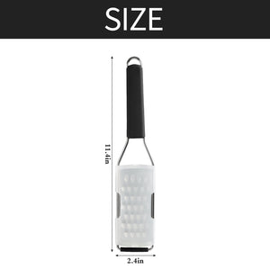 Lemon Zester Grater Three-piece Suit - Heavy Duty Kitchen Tool for Parmesan Cheese, Ginger, Garlic, Nutmeg, Chocolate, Vegetables，Fruits，Stainless Steel Grater Dishwasher Safe Black
