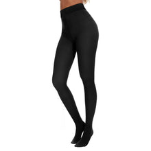 Load image into Gallery viewer, TNNZEET Fleece Lined Tights Women — Pantyhose Colorful Opaque Black Sheer Thermal Winter Warm Leggings Under Dress