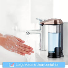 Load image into Gallery viewer, Secura 17oz Automatic Liquid Soap Dispenser, Touchless Battery Operated Hand Soap Dispenser with Adjustable Soap Dispensing Volume Control Dial, Personal Care Dispenser for Household Use (Chrome)