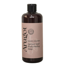 Load image into Gallery viewer, Apricot Seed Organic Body Peeling Soap Cleanser, Hyaluronic Acid &amp; Aloe Vera Cleanser, Exfoliating, Made in Israel, 16.9 Fl Oz