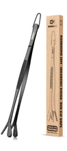 Load image into Gallery viewer, Fine Long Tweezers Tongs Professional Black, 10-Inch Stainless Steel for Kitchen, Food, Cooking, Repairing, Sea food and BBQ (SILVER)