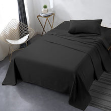 Load image into Gallery viewer, Secura Queen Bed Sheet Set, 4pcs Bedding Sheets &amp; Pillowcases, Soft Microfiber 1800 Thread Count 16&quot; Deep Pocket Luxury Bed Sheets - Hypoallergenic, Wrinkle &amp; Fade Resistant (Black)