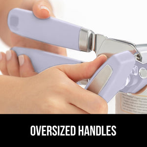 Heavy Duty Stainless Steel Smooth Edge Manual Can Opener and Bottle Openers, Soft Ergonomic Handle, Oversized Handheld Easy Turn Knob, Multifunctional Kitchen Tool, Black