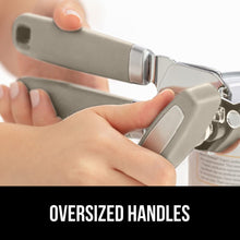 Load image into Gallery viewer, Heavy Duty Stainless Steel Smooth Edge Manual Can Opener and Bottle Openers, Soft Ergonomic Handle, Oversized Handheld Easy Turn Knob, Multifunctional Kitchen Tool, Black