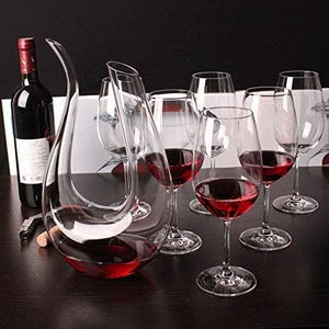 Wine Decanter,Red Wine Carafe,Wine Aerator,100% Hand Blown Lead-free Crystal Glass,Wine Decanters and Carafes,Wine Gift with Luxury Packaging,Wine Accessories (1500ML)