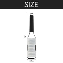 Load image into Gallery viewer, Lemon Zester Grater Three-piece Suit - Heavy Duty Kitchen Tool for Parmesan Cheese, Ginger, Garlic, Nutmeg, Chocolate, Vegetables，Fruits，Stainless Steel Grater Dishwasher Safe Black