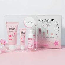 Load image into Gallery viewer, Skin Care Set JAPAN SAKURA Beauty Gift Sets Skin Care Kit with Cleanser, Toner, Lotion, Serum, Eye Cream, Face Cream, Make up Primer Travel Kit for Women Wife Mom 7pcs