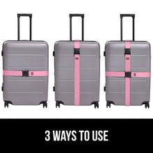 Load image into Gallery viewer, Heavy Duty 4 Pack Adjustable Luggage Straps for Suitcases, Easy to Identify Travel Belt Connector Holds Suitcase Together, Extends Life of Bag, Strap Connects Two Bags, Accessories Green