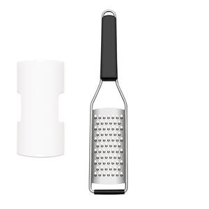 Lemon Zester Grater Three-piece Suit - Heavy Duty Kitchen Tool for Parmesan Cheese, Ginger, Garlic, Nutmeg, Chocolate, Vegetables，Fruits，Stainless Steel Grater Dishwasher Safe Black