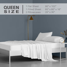 Load image into Gallery viewer, Secura Queen Bed Sheet Set, 4pcs Bedding Sheets &amp; Pillowcases, Soft Microfiber 1800 Thread Count 16&quot; Deep Pocket Luxury Bed Sheets - Hypoallergenic, Wrinkle &amp; Fade Resistant (Black)