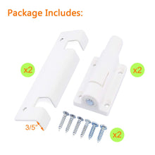 Load image into Gallery viewer, HauSun Patio Sliding Door Security Foot Lock Kick Lock, Fits on Top Rail-Childproof patio Door guardian-or Bottom Rail-Foot Operated-Keep Your Family Safe and Secure(1 Pack,White)