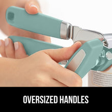 Load image into Gallery viewer, Heavy Duty Stainless Steel Smooth Edge Manual Can Opener and Bottle Openers, Soft Ergonomic Handle, Oversized Handheld Easy Turn Knob, Multifunctional Kitchen Tool, Black