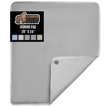 Load image into Gallery viewer, Ironing Board Cover and Pad, Silicone Coating, Thick Scorch Resistant Padding, Heavy Duty Iron Covers Standard Boards, Hook and Loop Fastener Strap, Silver, 15x54