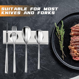 YellRin Knife Spoon Rests Stainless Steel Spoon Fork Knife Rest Rack Flatware Holder Set of 4 for Dining Table Hotel Restaurant ﻿ (size 3)