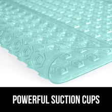 Load image into Gallery viewer, Bath Tub Shower Mat, Machine Washable Bathtub Floor Liner Mats, Suction Cups and Drain Holes to Keep Tubs Clean, Soft on Feet, Bathroom Essentials, 35x16 Inch, Clear
