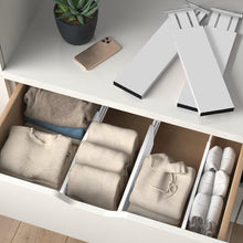 Load image into Gallery viewer, 6 Pack Drawer Dividers 6 Inch High, 11”-17&quot; Adjustable Bamboo Organizers Large Expandable Drawer Separators for Cloths, Dresser, Bedroom, Bathroom, Baby Drawer, Office &amp; Kitchen Utensils (Natural)