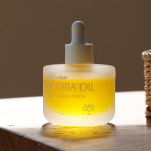 ROUGH & RAW, USDA Organic Cold-Pressed 100% Pure Golden Organic Jojoba Oil from Israel + Lemon Myrtle Oil, Anti-Oxidation from Australia, made in Korea 1.52 fl.oz