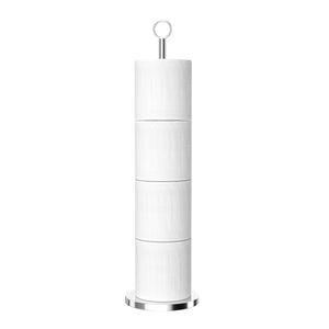 Toilet Paper Holder Stand(with Reserve Function), Free-Standing Spare Rolls Storage Holder, Stainless Steel