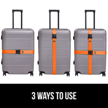 Load image into Gallery viewer, Heavy Duty 4 Pack Adjustable Luggage Straps for Suitcases, Easy to Identify Travel Belt Connector Holds Suitcase Together, Extends Life of Bag, Strap Connects Two Bags, Accessories Green