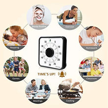 Load image into Gallery viewer, Secura 60-Minute Visual Countdown Timer, 7.5-Inch Oversize Classroom Visual Timer for Kids and Adults, Durable Mechanical Kitchen Timer Clock with Magnetic Backing (Blue)