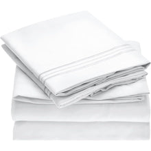Load image into Gallery viewer, Secura Queen Bed Sheet Set, 4pcs Bedding Sheets &amp; Pillowcases, Soft Microfiber 1800 Thread Count 16&quot; Deep Pocket Luxury Bed Sheets - Hypoallergenic, Wrinkle &amp; Fade Resistant (Black)