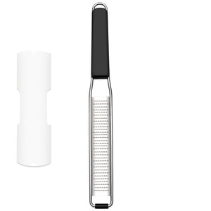 Lemon Zester Grater Three-piece Suit - Heavy Duty Kitchen Tool for Parmesan Cheese, Ginger, Garlic, Nutmeg, Chocolate, Vegetables，Fruits，Stainless Steel Grater Dishwasher Safe Black