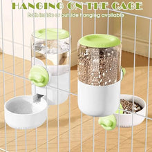 Load image into Gallery viewer, 0.9L Hanging Automatic Cat Water Dispenser, 1.3L Auto Gravity Pet Feeder, Cage Cat Dog Food and Water Dispenser Set for Kitten Puppy Bunny Guinea Pig (Gray)