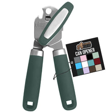 Load image into Gallery viewer, Heavy Duty Stainless Steel Smooth Edge Manual Can Opener and Bottle Openers, Soft Ergonomic Handle, Oversized Handheld Easy Turn Knob, Multifunctional Kitchen Tool, Black