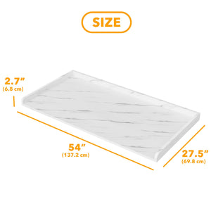 SpaceAid Washer Dryer Countertop, Laundry Wood Shelf Topper with Edge, 54" Width x 27.5" Depth Cover Guard Organizer for Washer and Dryer Laundry Hamper Counter Storage Organization (Black)