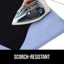 Load image into Gallery viewer, Ironing Board Cover and Pad, Silicone Coating, Thick Scorch Resistant Padding, Heavy Duty Iron Covers Standard Boards, Hook and Loop Fastener Strap, Silver, 15x54
