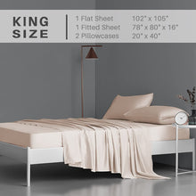 Load image into Gallery viewer, Secura Queen Bed Sheet Set, 4pcs Bedding Sheets &amp; Pillowcases, Soft Microfiber 1800 Thread Count 16&quot; Deep Pocket Luxury Bed Sheets - Hypoallergenic, Wrinkle &amp; Fade Resistant (Black)